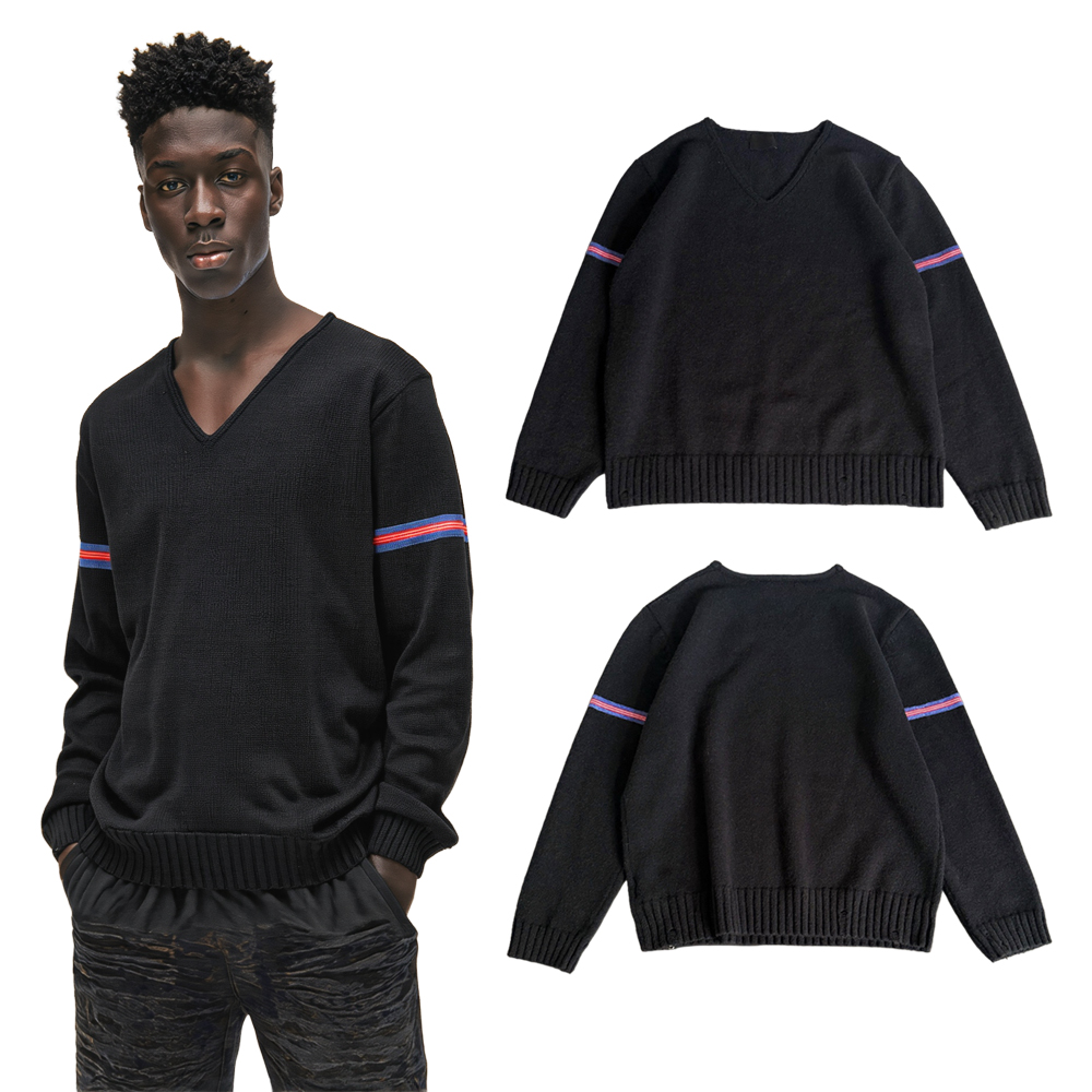 Streetwear Brand Vintage - سترات صوفية محبوكة بياقة على شكل